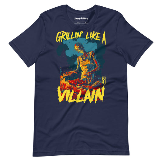 Grillin' like a Villain Zombie Unisex Retail Fit T-Shirt