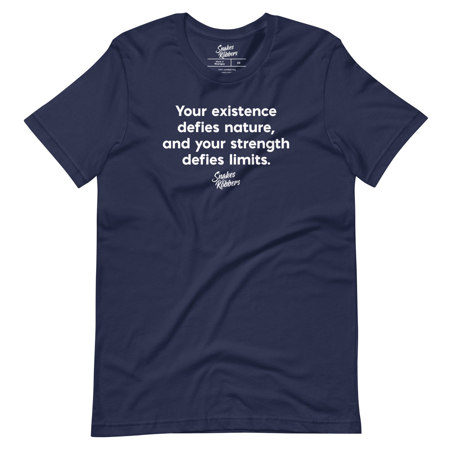 Your Existence Defies Nature Unisex Retail Fit T-Shirt