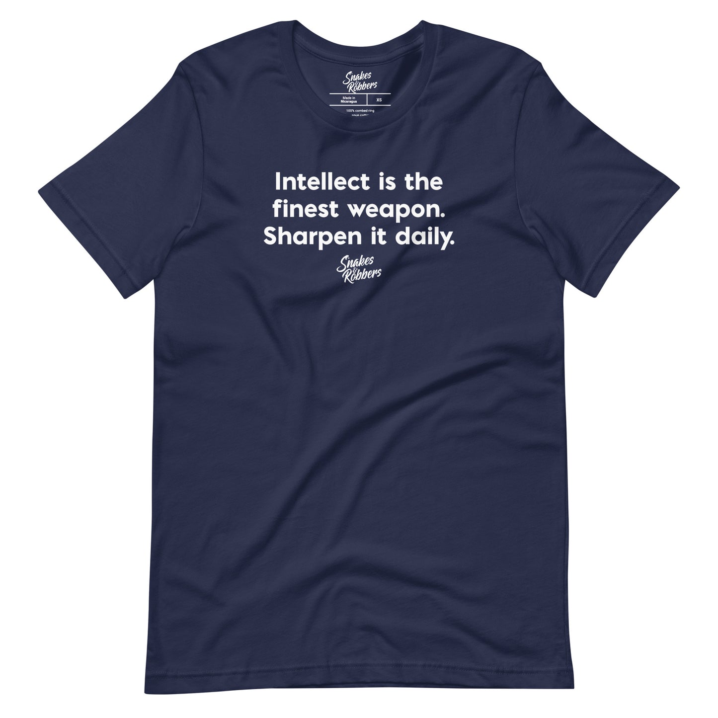 Intellect is the finest weapon Unisex Retail Fit T-Shirt