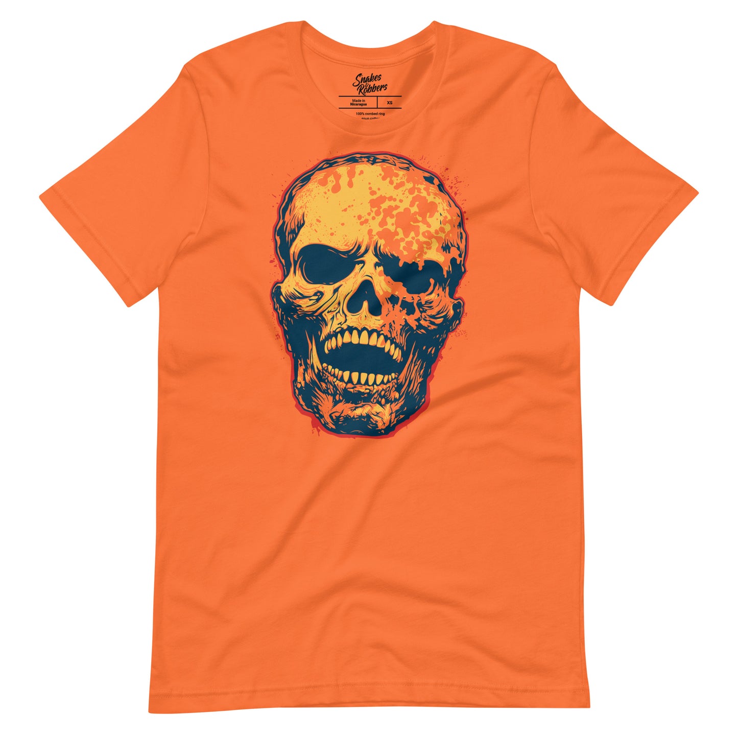 Orange Skull Unisex Retail Fit T-shirt