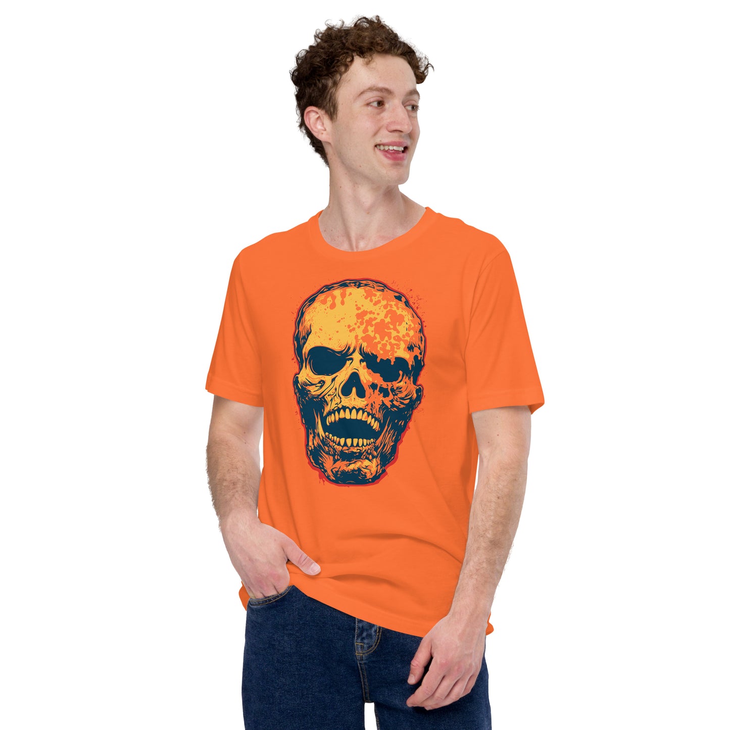 Orange Skull Unisex Retail Fit T-shirt
