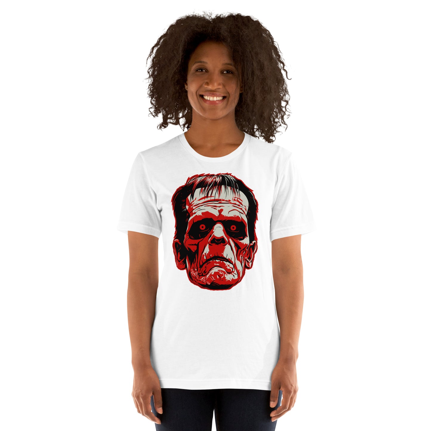 White Frankenstein's monster Unisex Retail Fit T-shirt