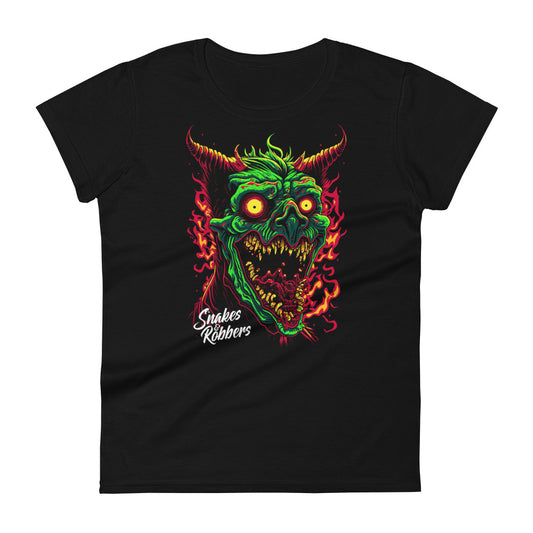 Psychedelic Devil Women's Fashion Fit T-shirt