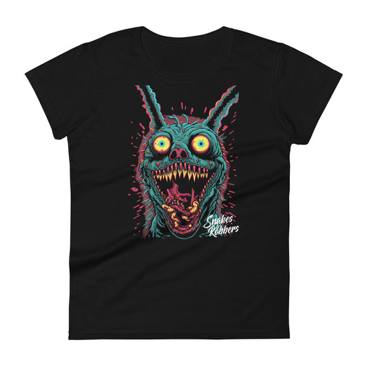Psychedelic Monster Rabbit Women's Fashion Fit T-shirt