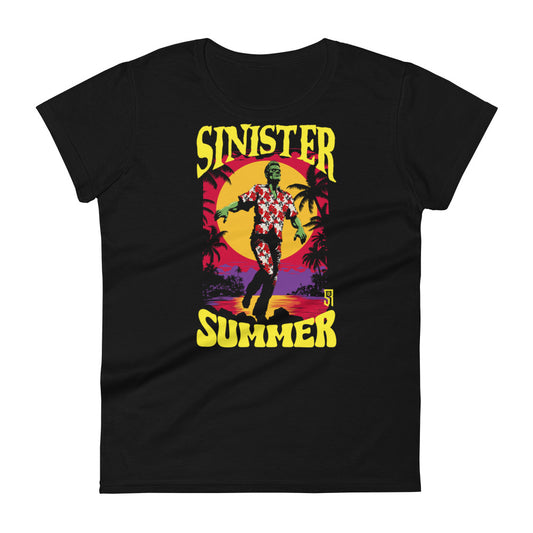 Sinister Summer Frankenstein Women's Fashion Fit T-shirt