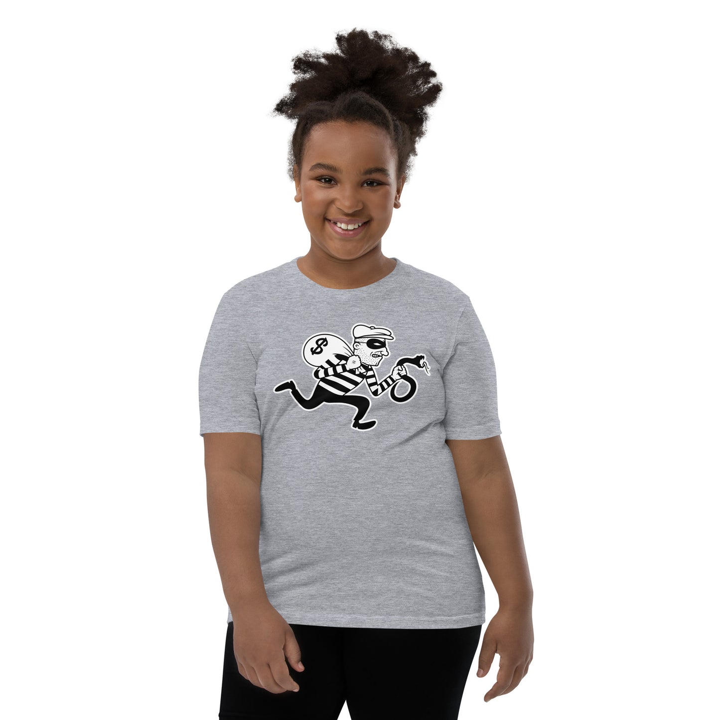 Snakes & Robbers Burglar Youth Short Sleeve T-Shirt