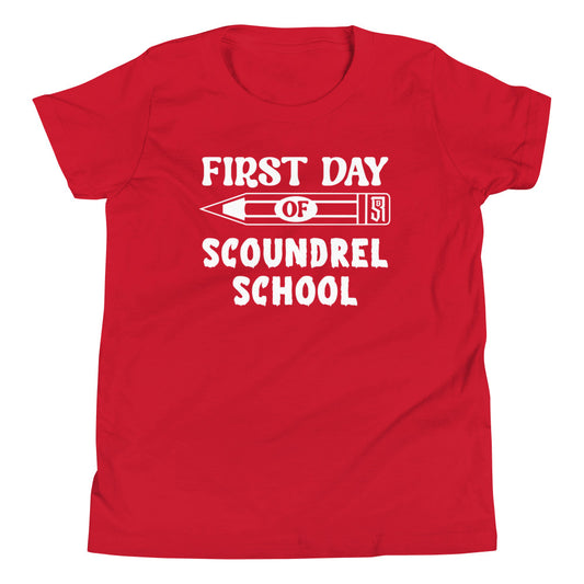 First Day of Scoundrel School Youth Short Sleeve T-Shirt