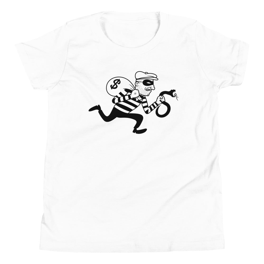Snakes & Robbers Burglar Youth Short Sleeve T-Shirt
