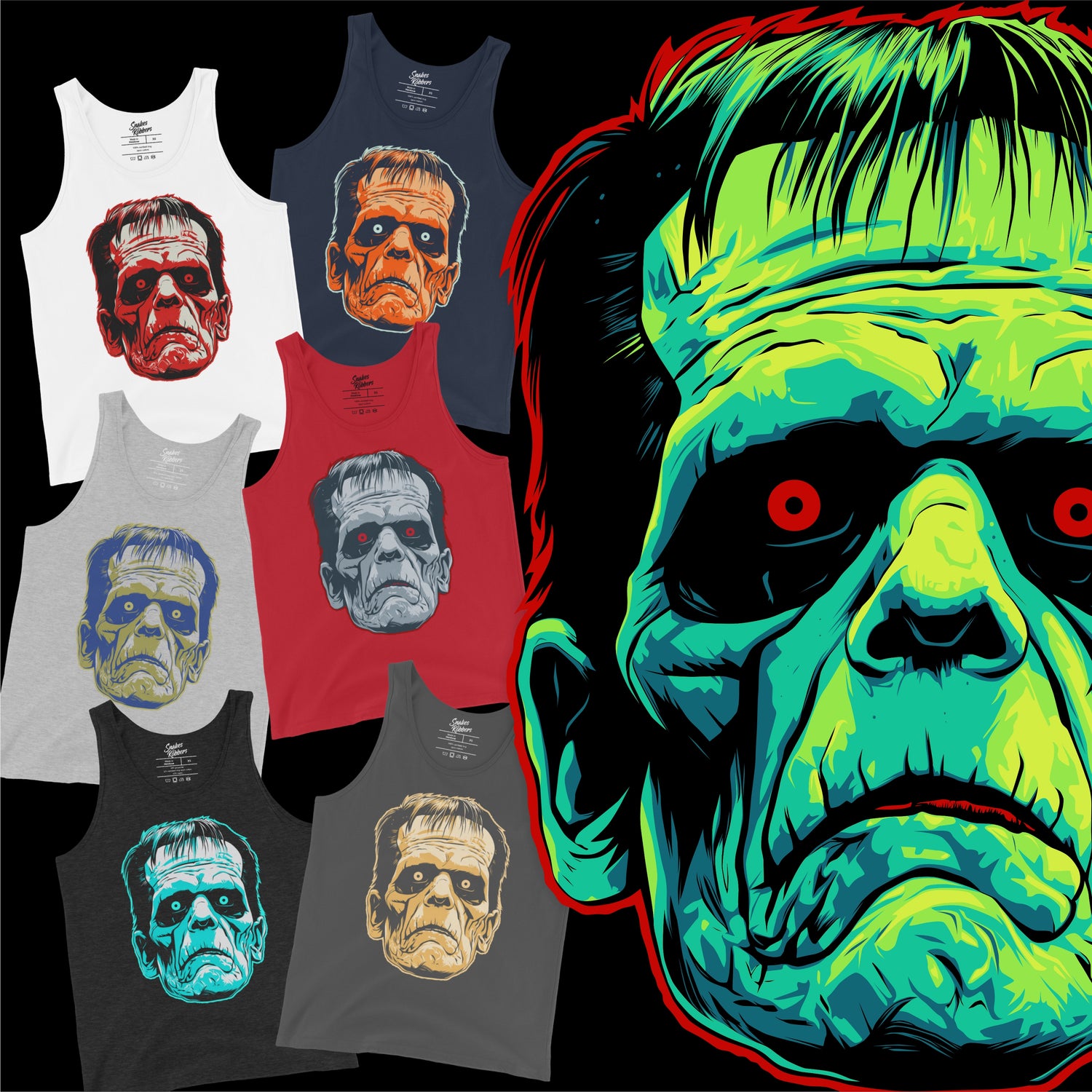 Frankenstein's Monster Tank Tops