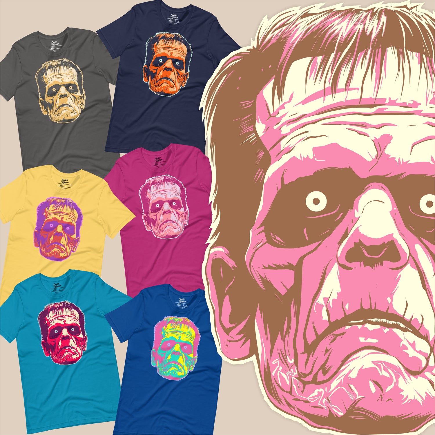 Frankenstein's Monster Unisex Retail Fit T-Shirts