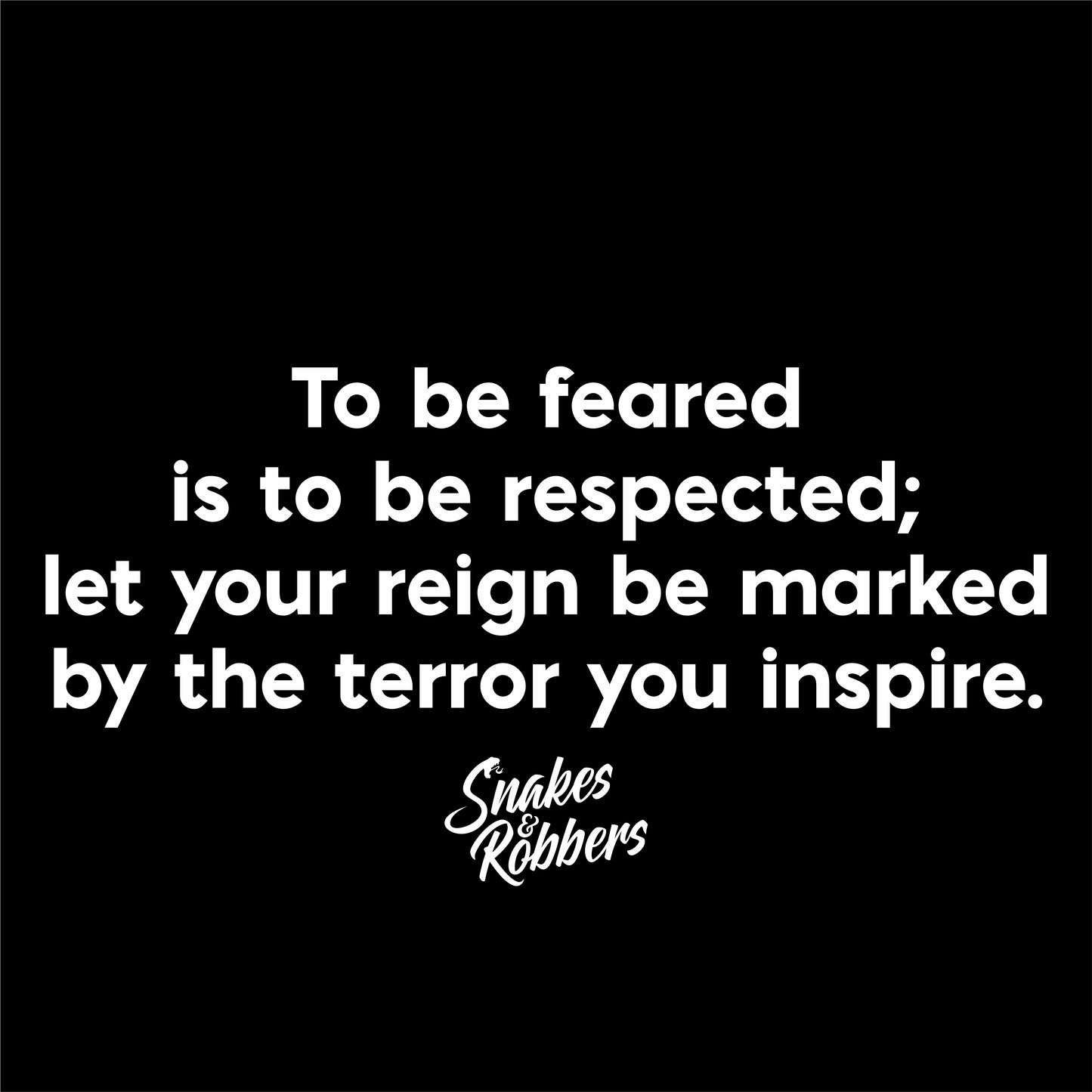 To be feared is to be respected Unisex Retail Fit T-Shirt