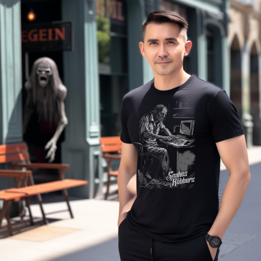 White Collar Zombie Unisex Retail Fit T-Shirt