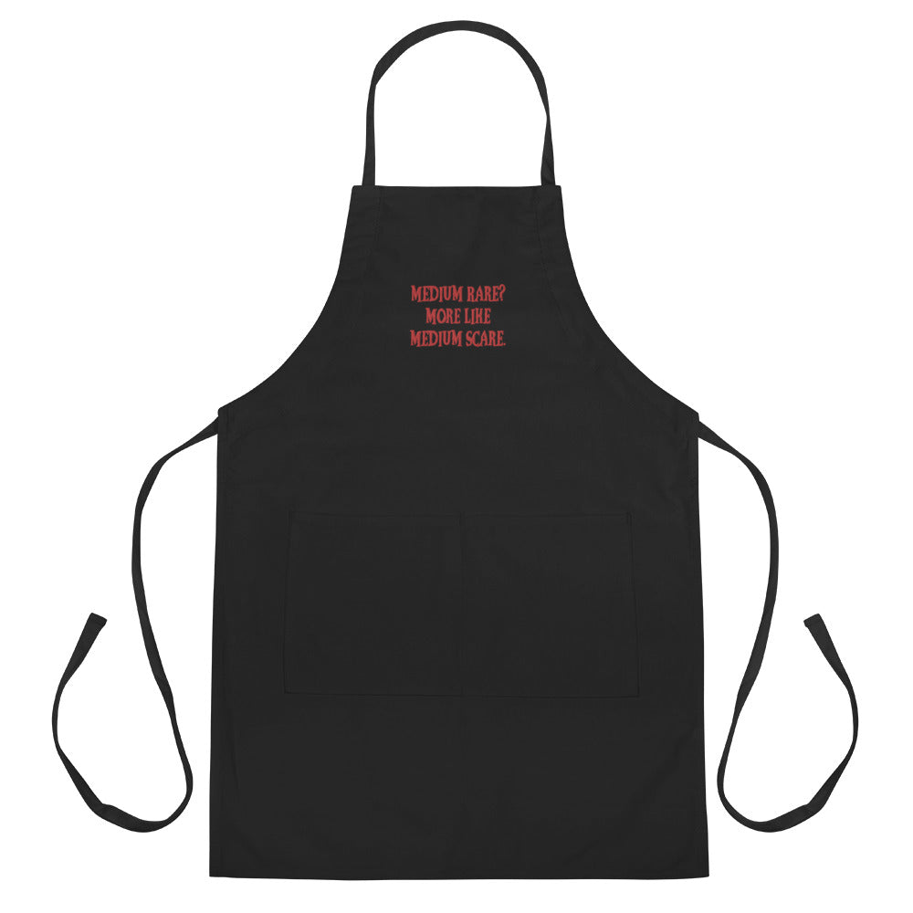 Medium Rare? Embroidered Apron