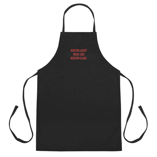 Medium Rare? Embroidered Apron