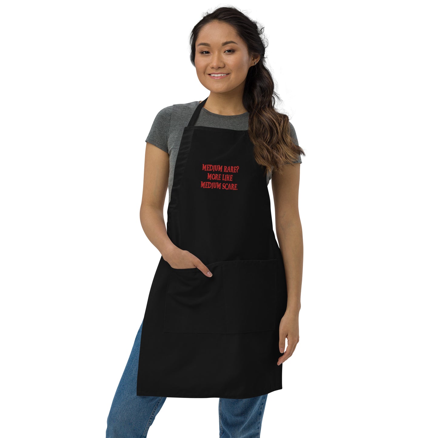 Medium Rare? Embroidered Apron