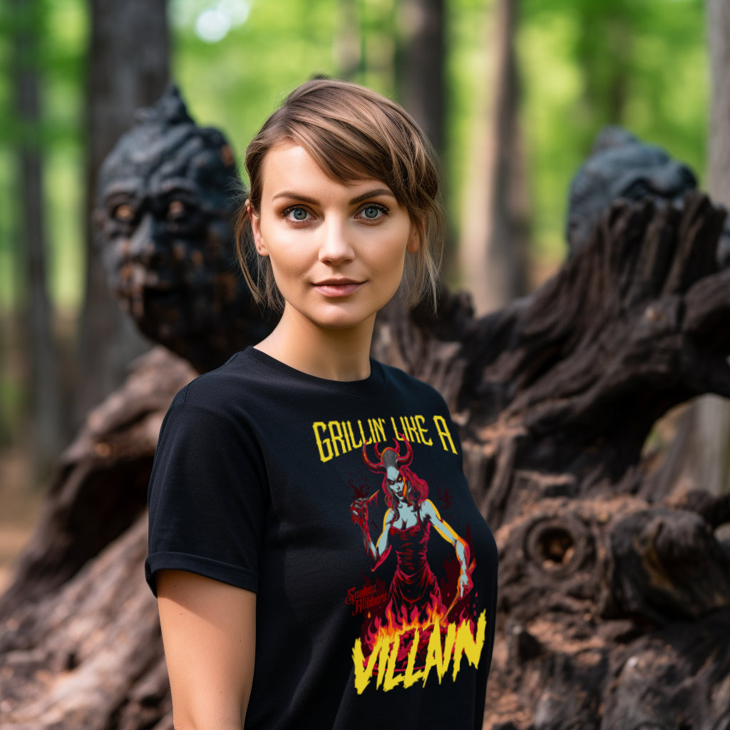 Grillin' Like a Villain Demoness Unisex Retail Fit T-Shirt