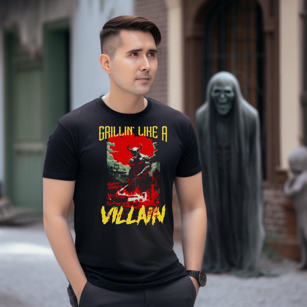 Grillin' like a Villain Devil Unisex Retail Fit T-Shirt
