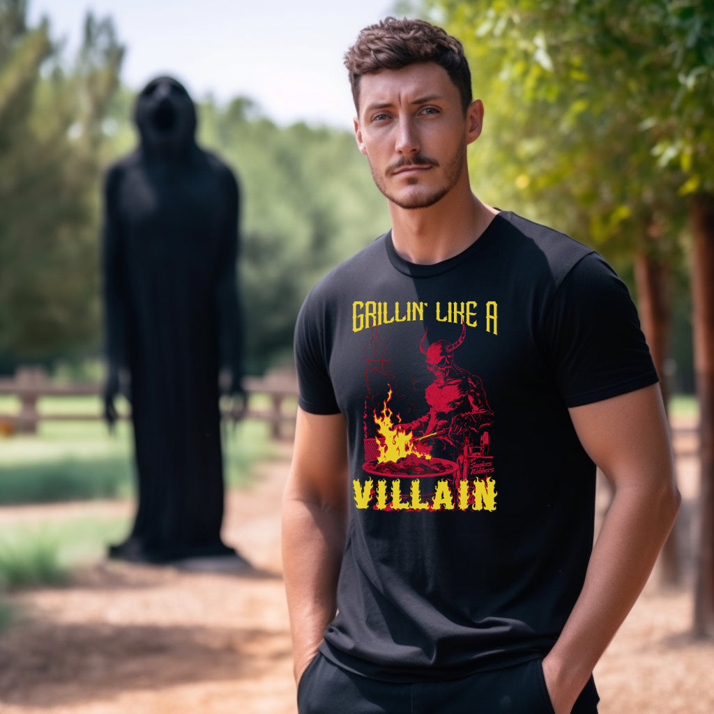 Grillin' like a Villain Devil Unisex Retail Fit T-Shirt