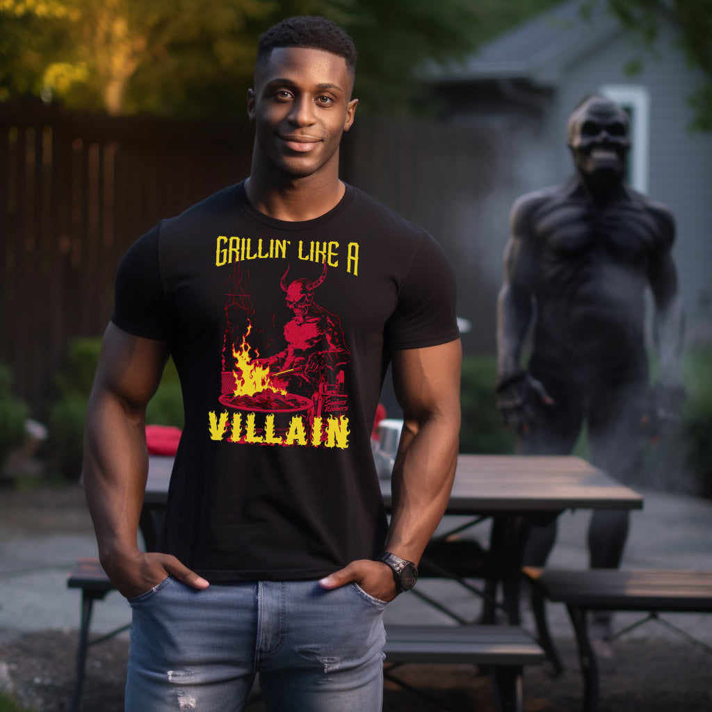 Grillin' like a Villain Devil Unisex Retail Fit T-Shirt