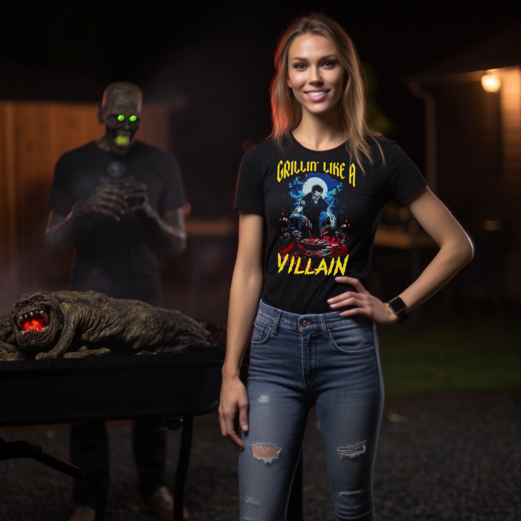 Grillin' like a Villain Ghoul Unisex Retail Fit T-Shirt