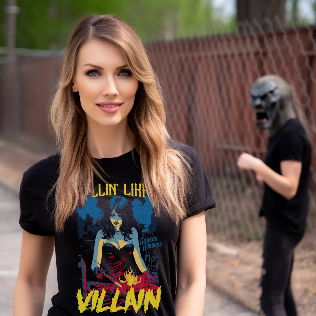 Grillin' like a Villain Vampiress Unisex Retail Fit T-Shirt