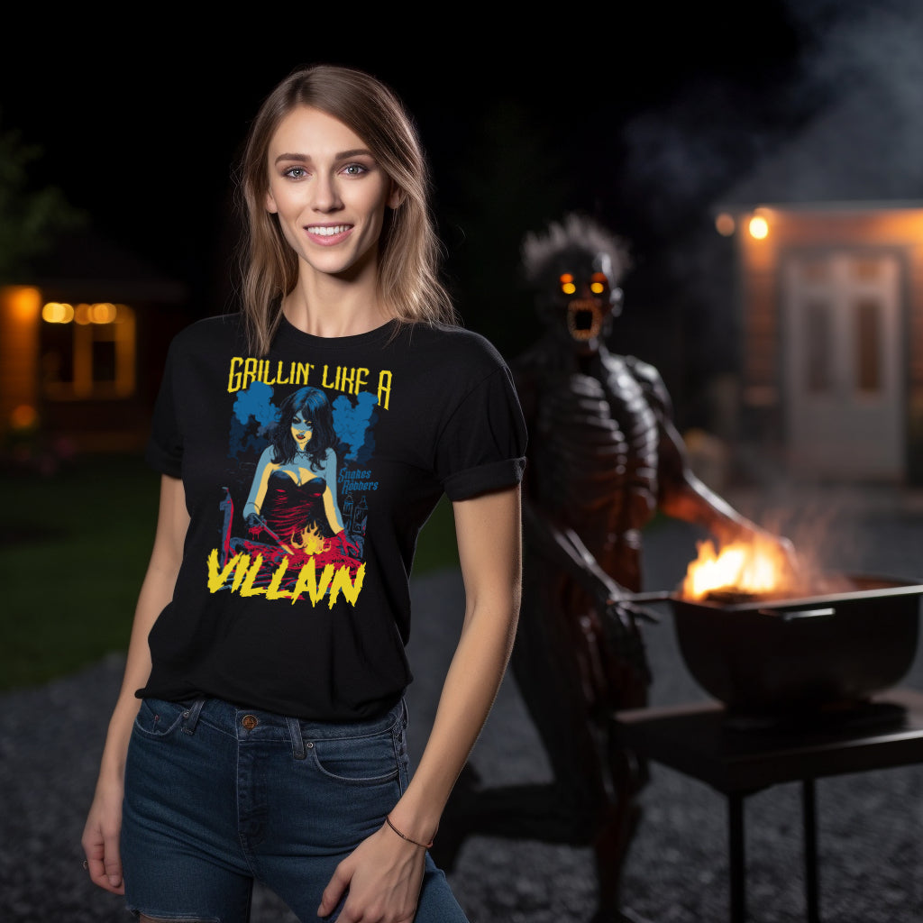 Grillin' like a Villain Vampiress Unisex Retail Fit T-Shirt