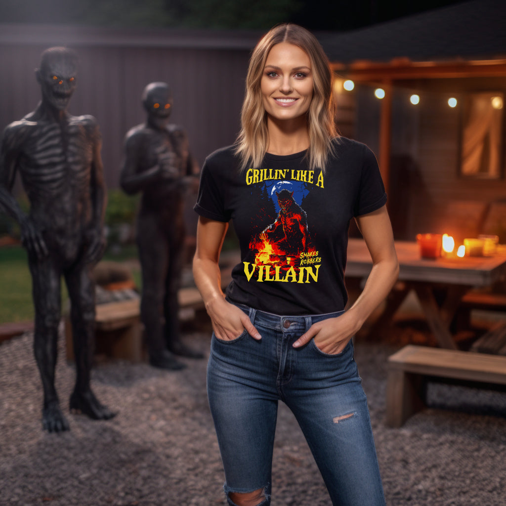 Grillin' like a Villain Werewolf Unisex Retail Fit T-Shirt