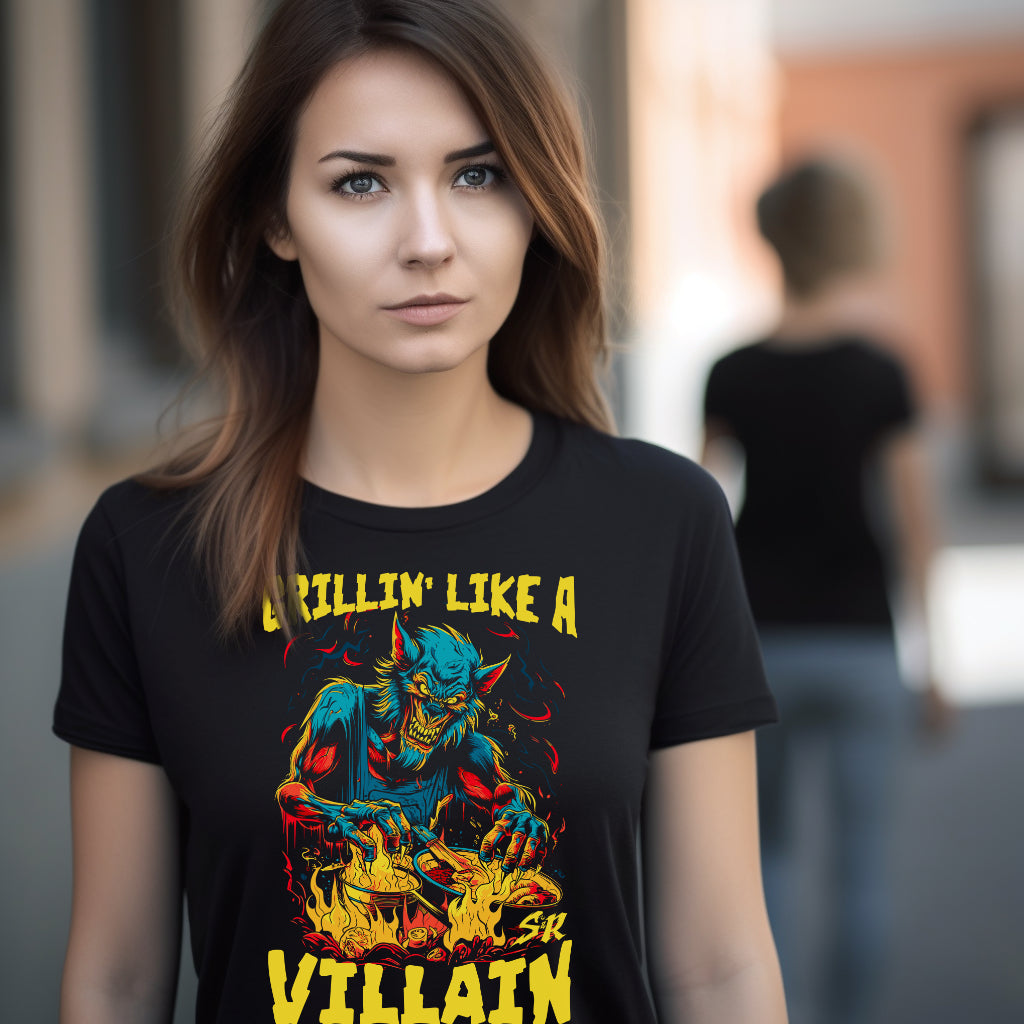 Grillin' like a Villain Werewolf Unisex Retail Fit T-Shirt