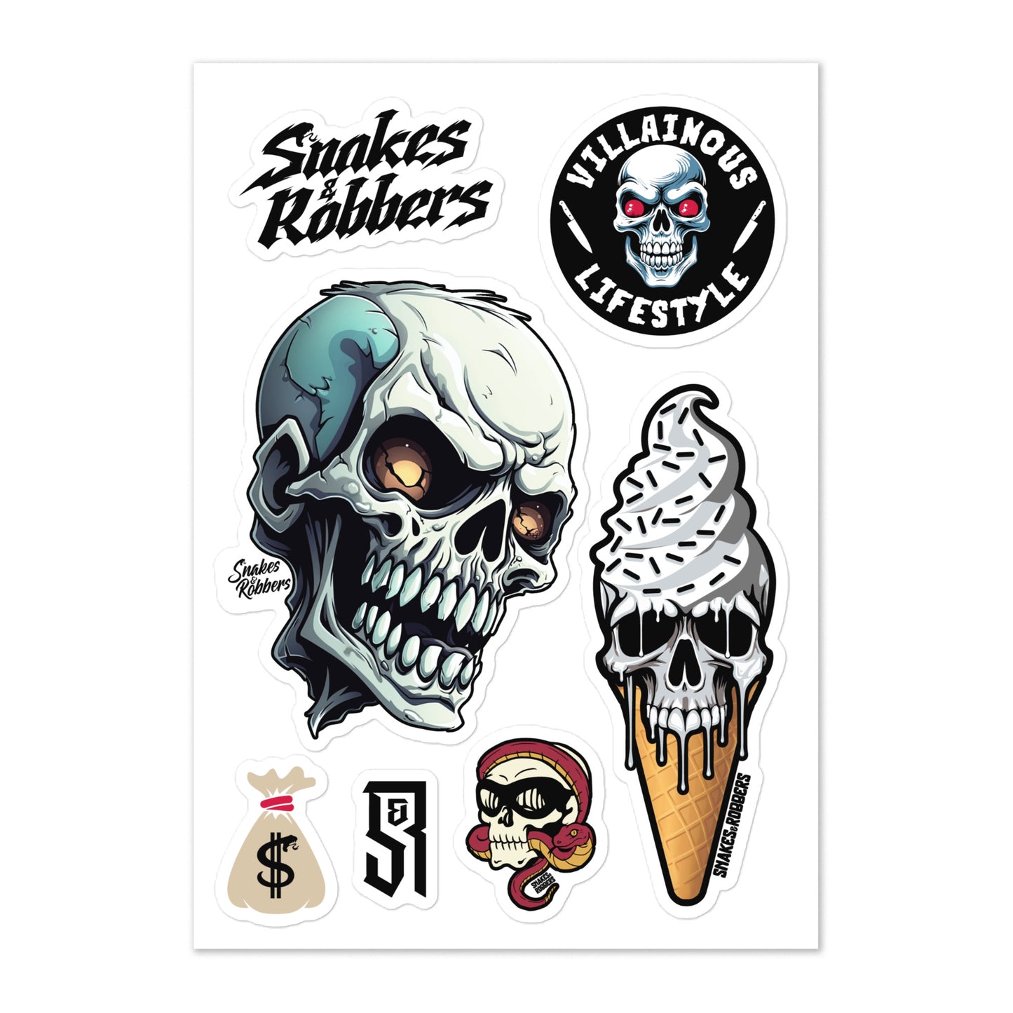 Skeleton Sticker sheet