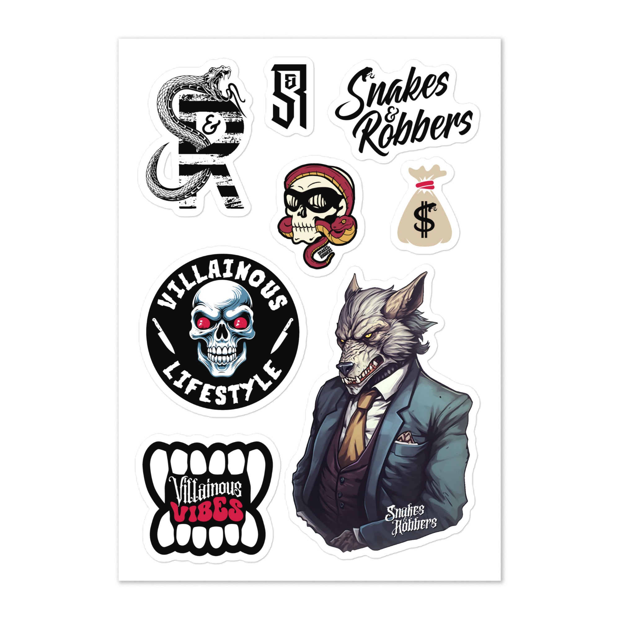 Rad Werewolf Sticker Werewolf Sticker sheet – Snakes & Robbers