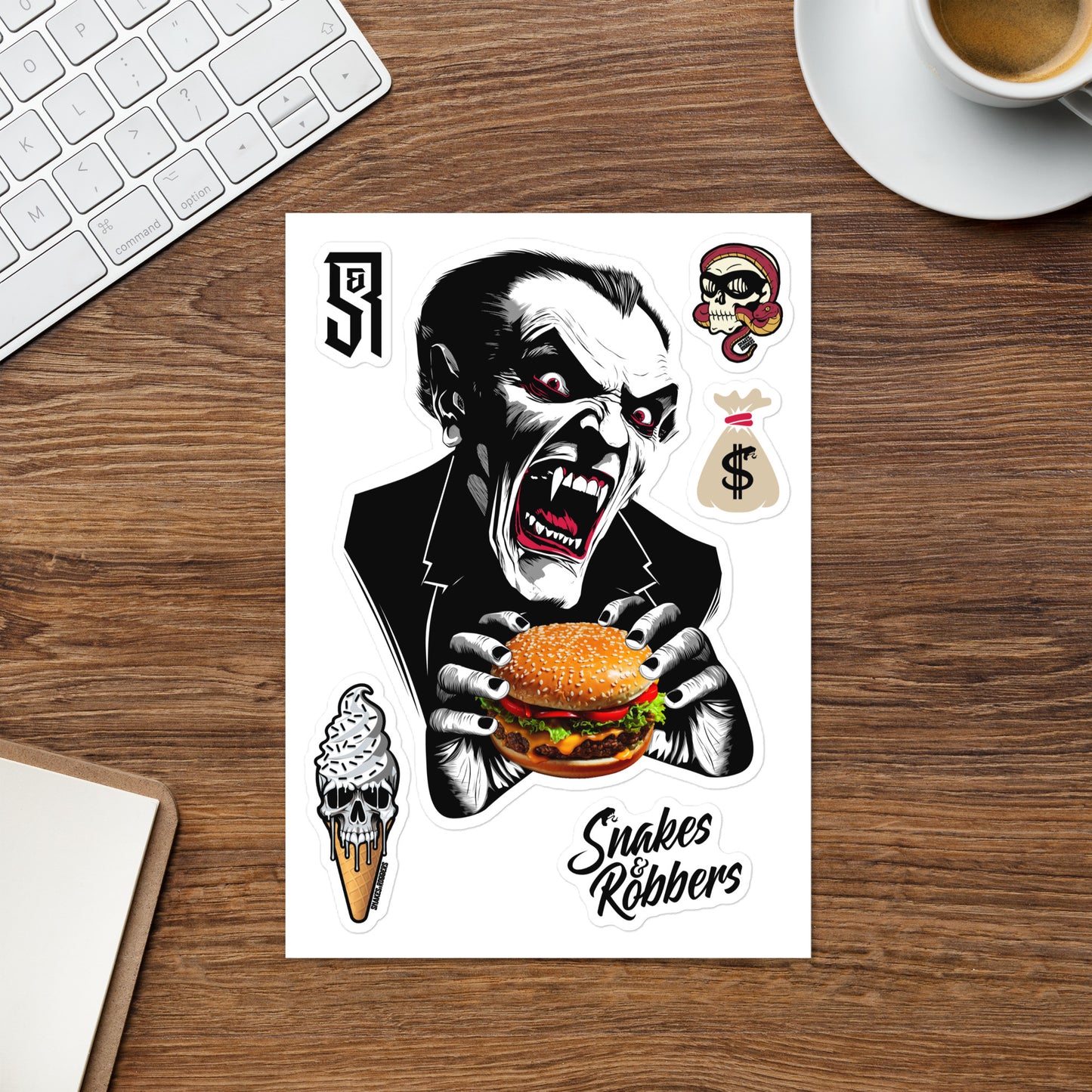 Count Cheese Burger Sticker sheet