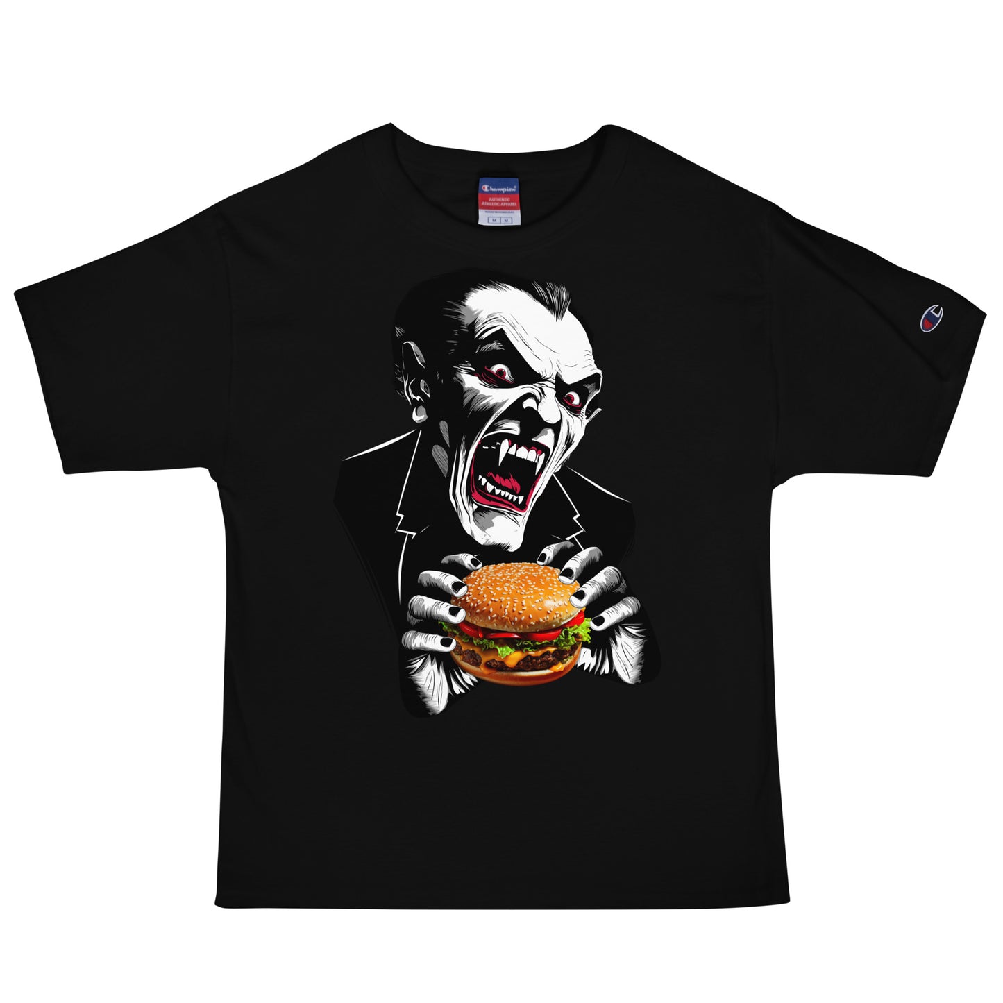 Count Cheese Burger Men's Champion Relaxed Fit T-shirt