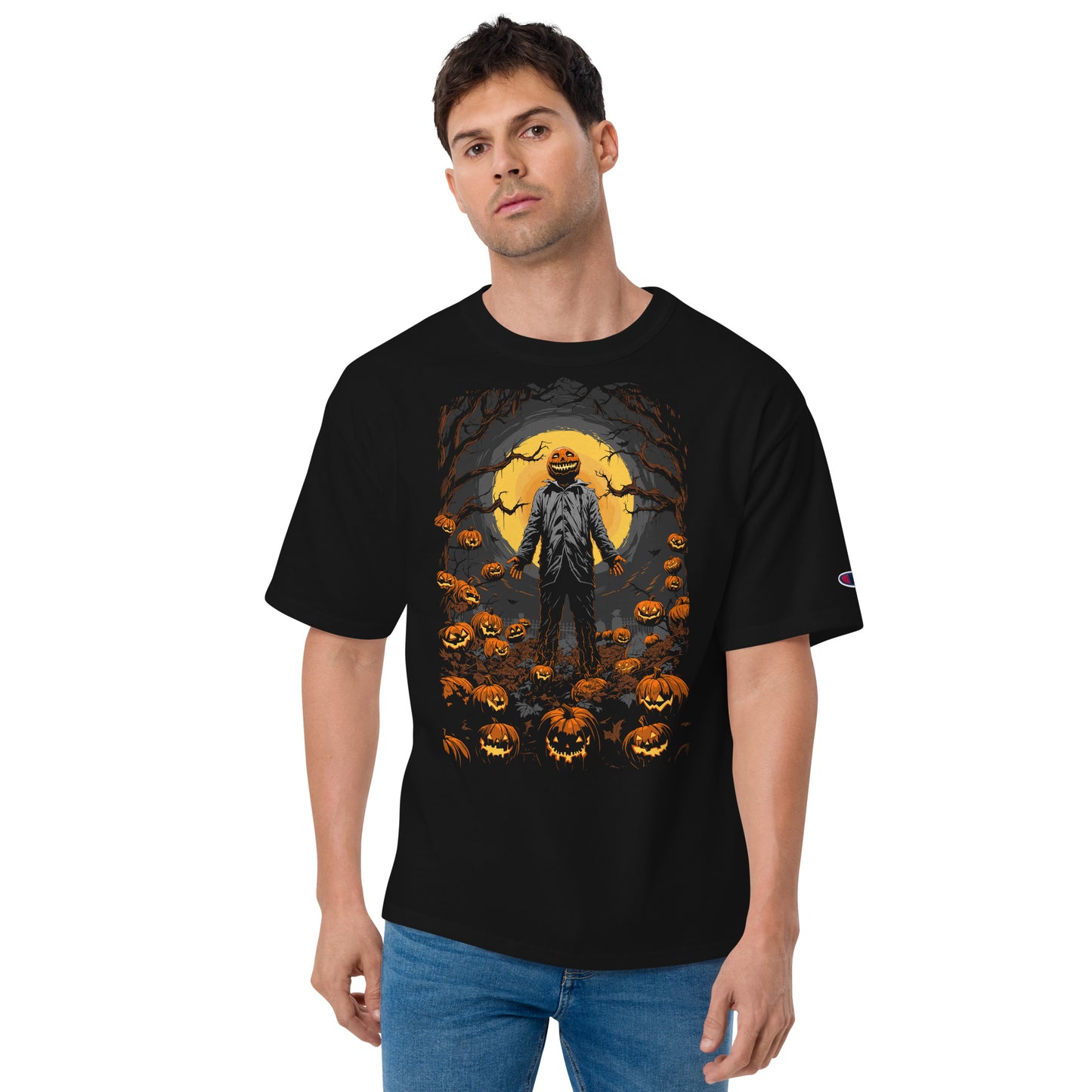 Pumpkin King and the Field of Frights Men's Champion Relaxed Fit T-shirt