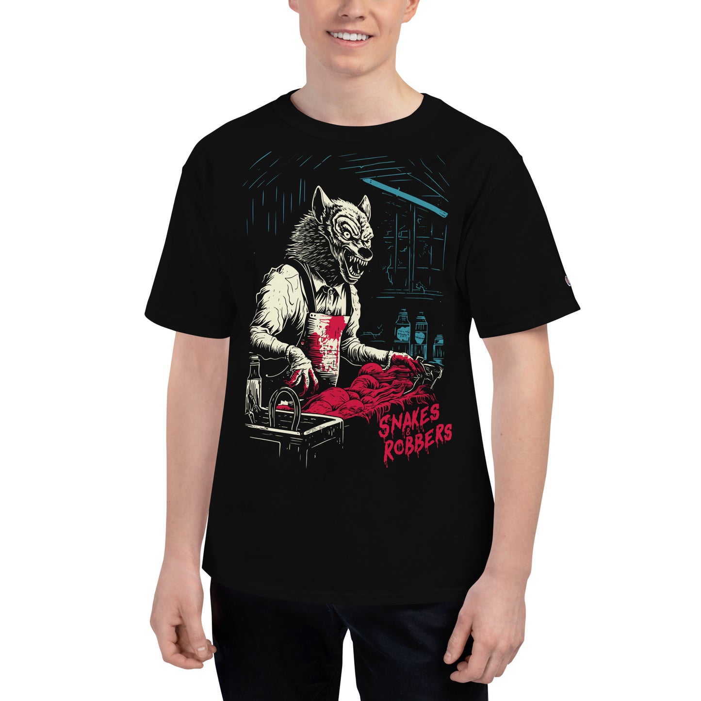 Butcher Shop Werewolf Men's Champion Relaxed Fit T-shirt