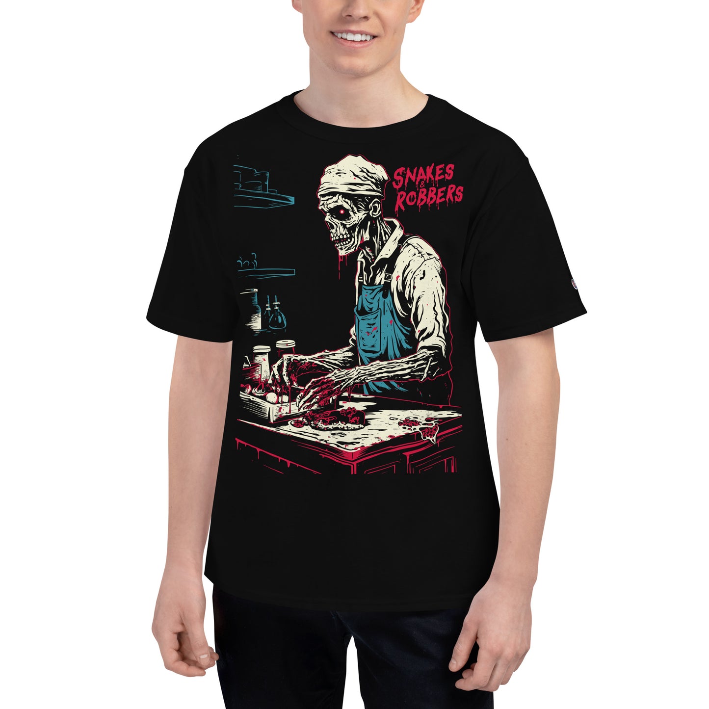 Butcher Shop Zombie Men's Champion Relaxed Fit T-shirt