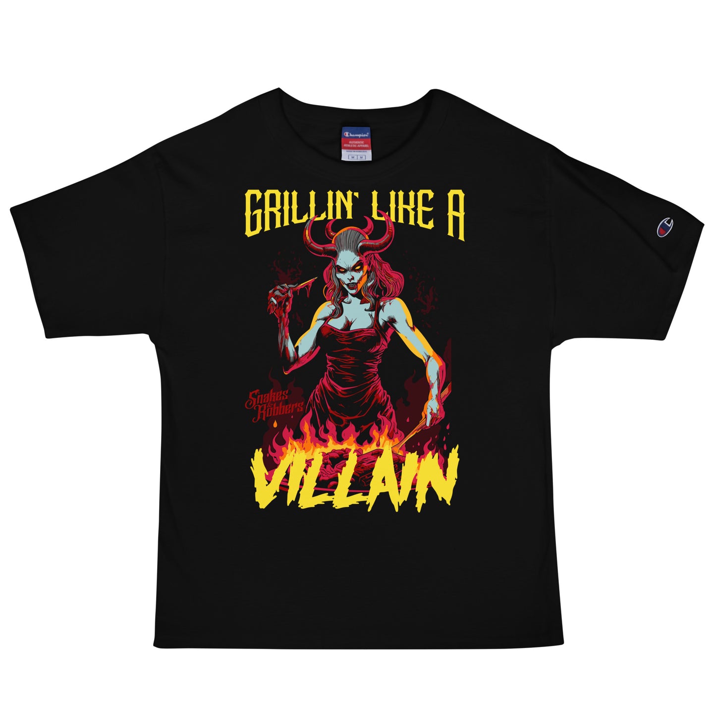 Grillin' Like a Villain Demoness Men's Champion Relaxed Fit T-shirt