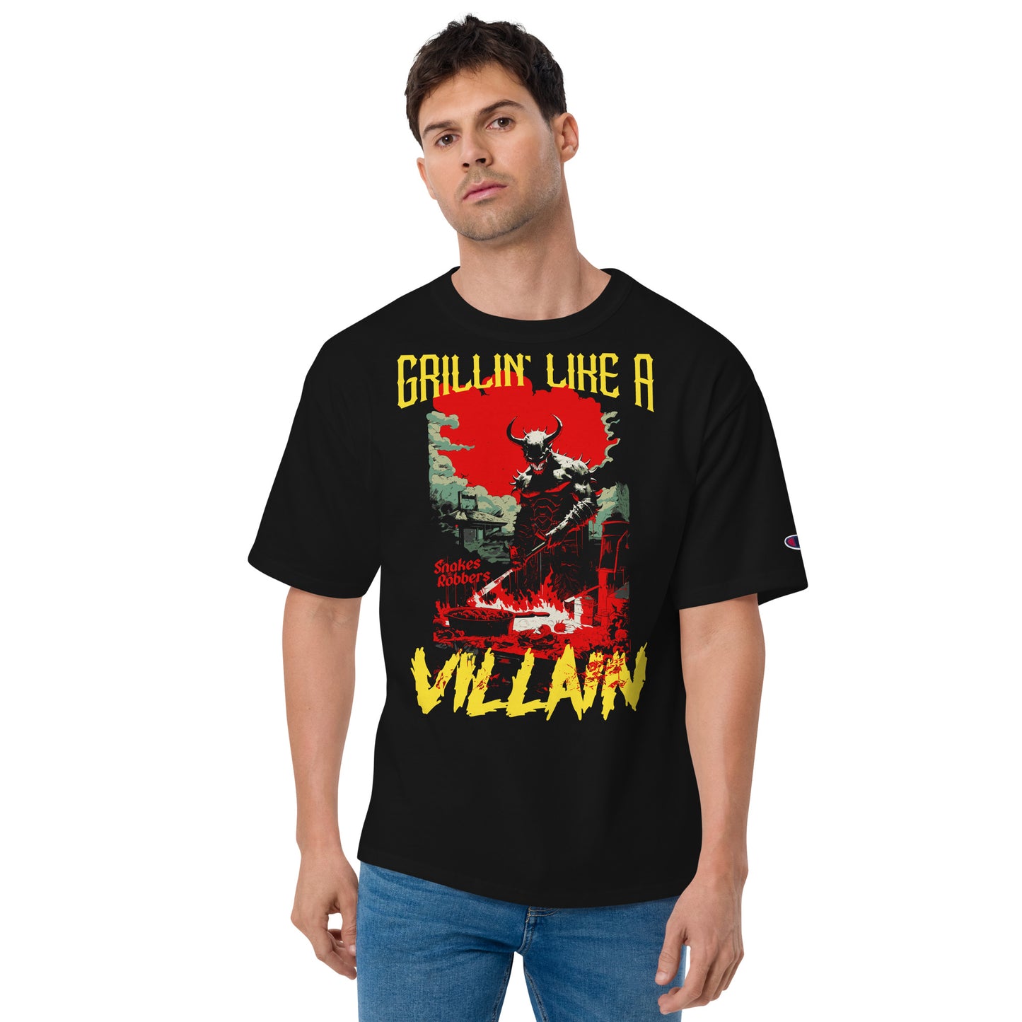 Grillin' like a Villain Devil Men's Champion Relaxed Fit T-shirt