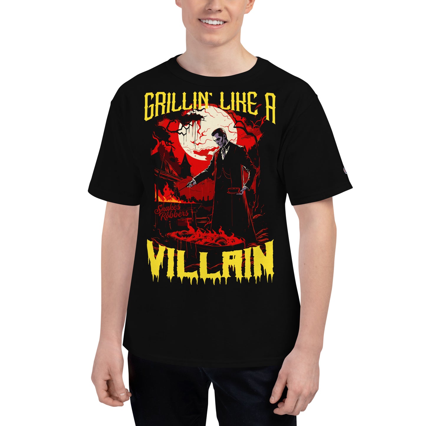 Grillin' like a Villain Dracula Men's Champion Relaxed Fit T-shirt