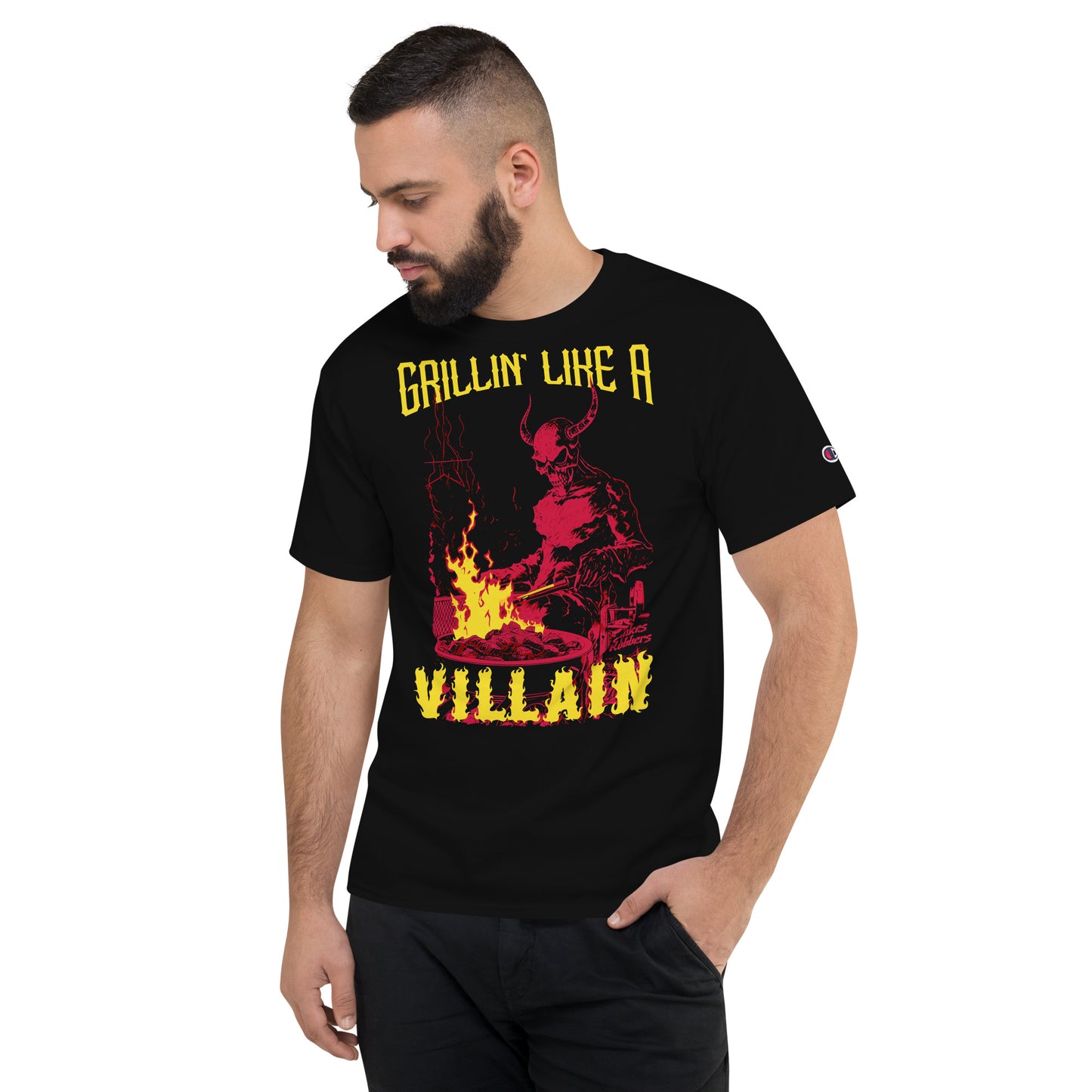 Grillin' like a Villain Devil Men's Champion Relaxed Fit T-shirt