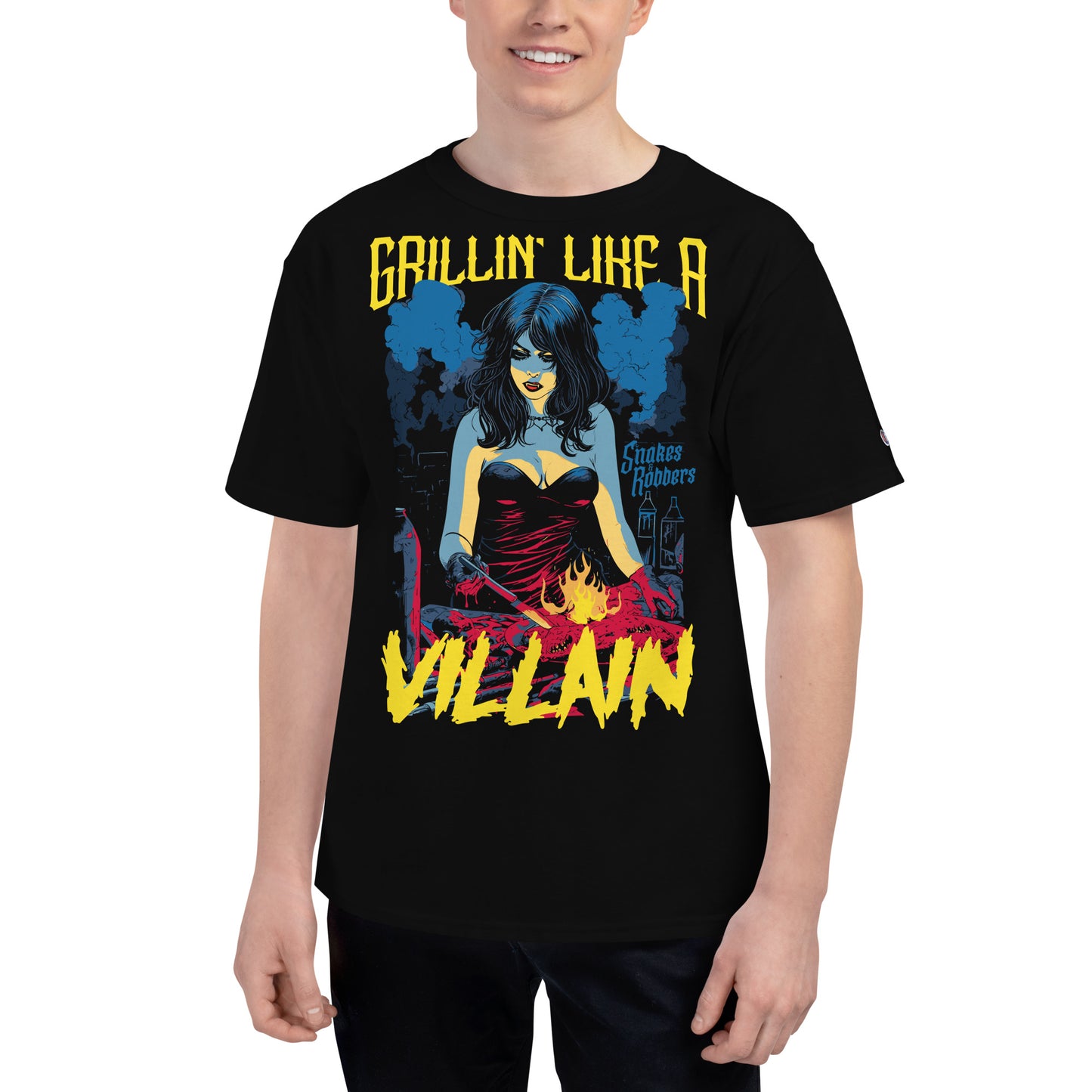 Grillin' like a Villain Vampiress Men's Champion Relaxed Fit T-shirt