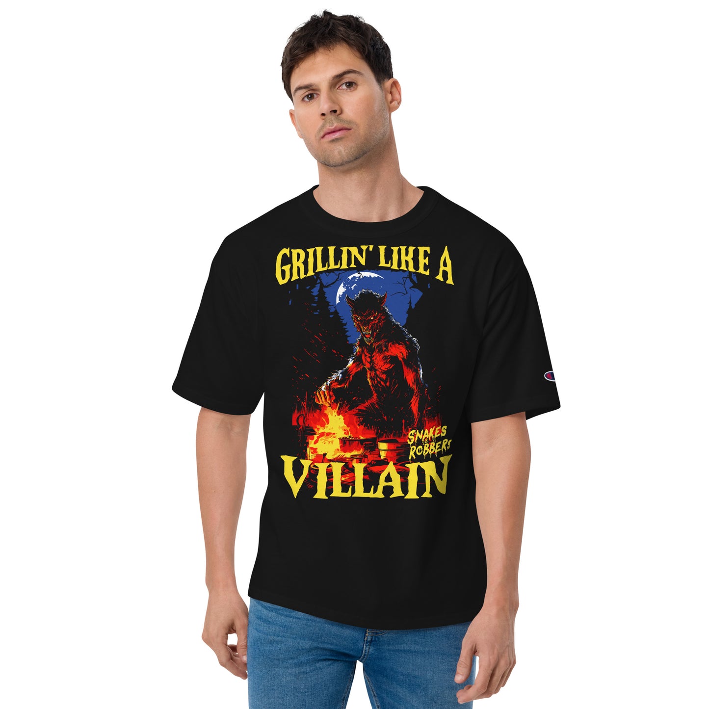 Grillin' like a Villain Werewolf Men's Champion Relaxed Fit T-shirt