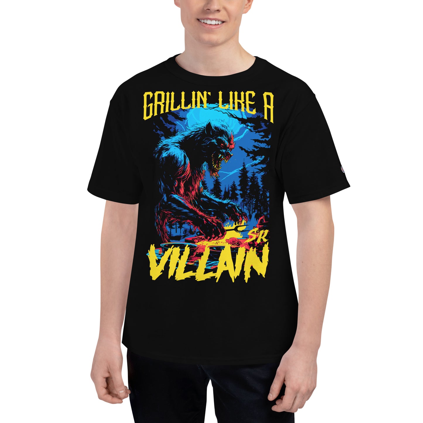 Grillin' like a Villain Werewolf Men's Champion Relaxed Fit T-shirt