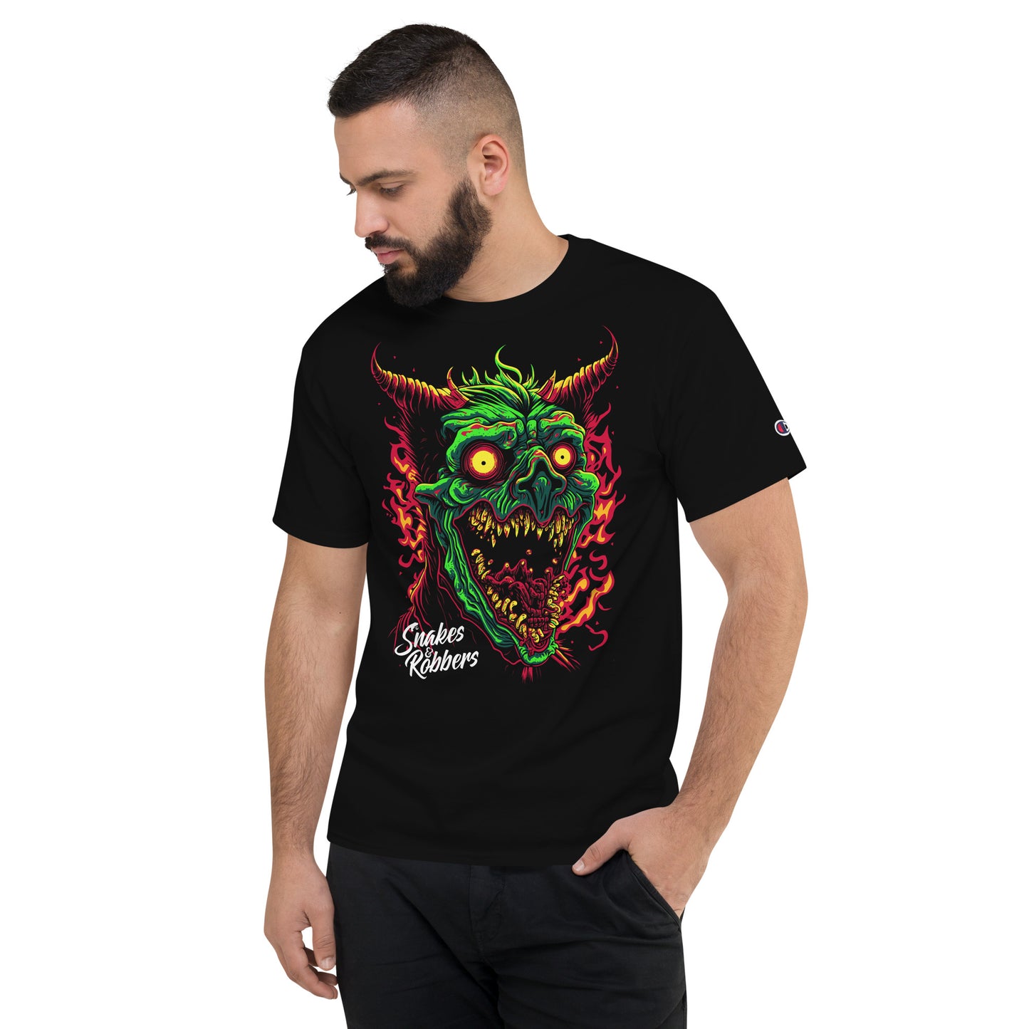 Psychedelic Devil Men's Champion Relaxed Fit T-shirt