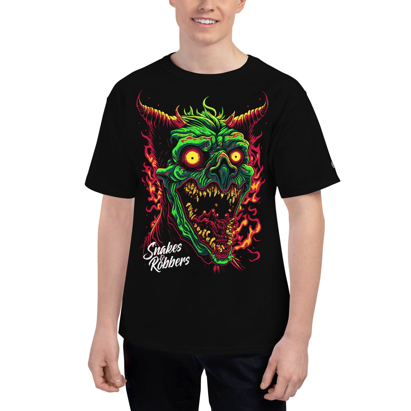 Psychedelic Devil Men's Champion Relaxed Fit T-shirt