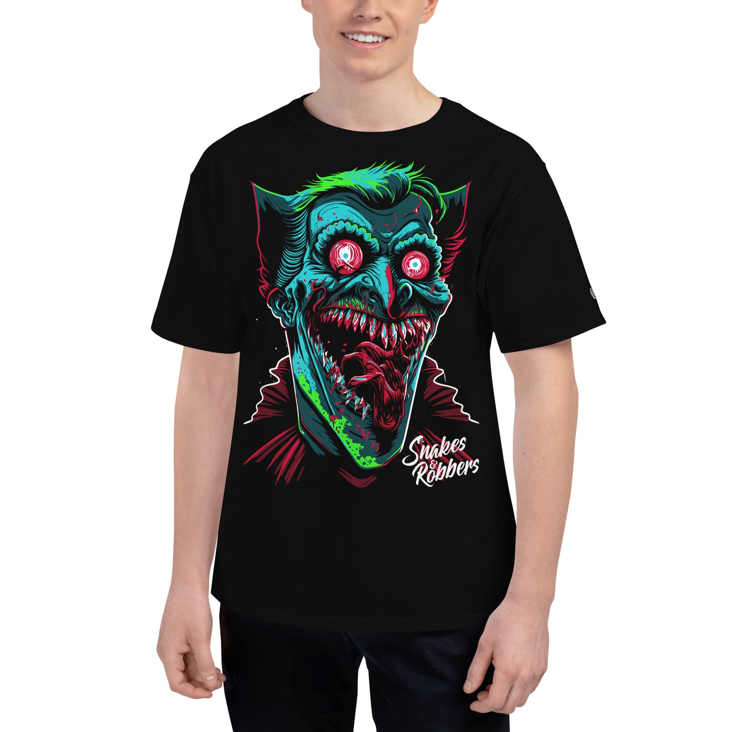 Psychedelic Dracula Men's Champion Relaxed Fit T-shirt