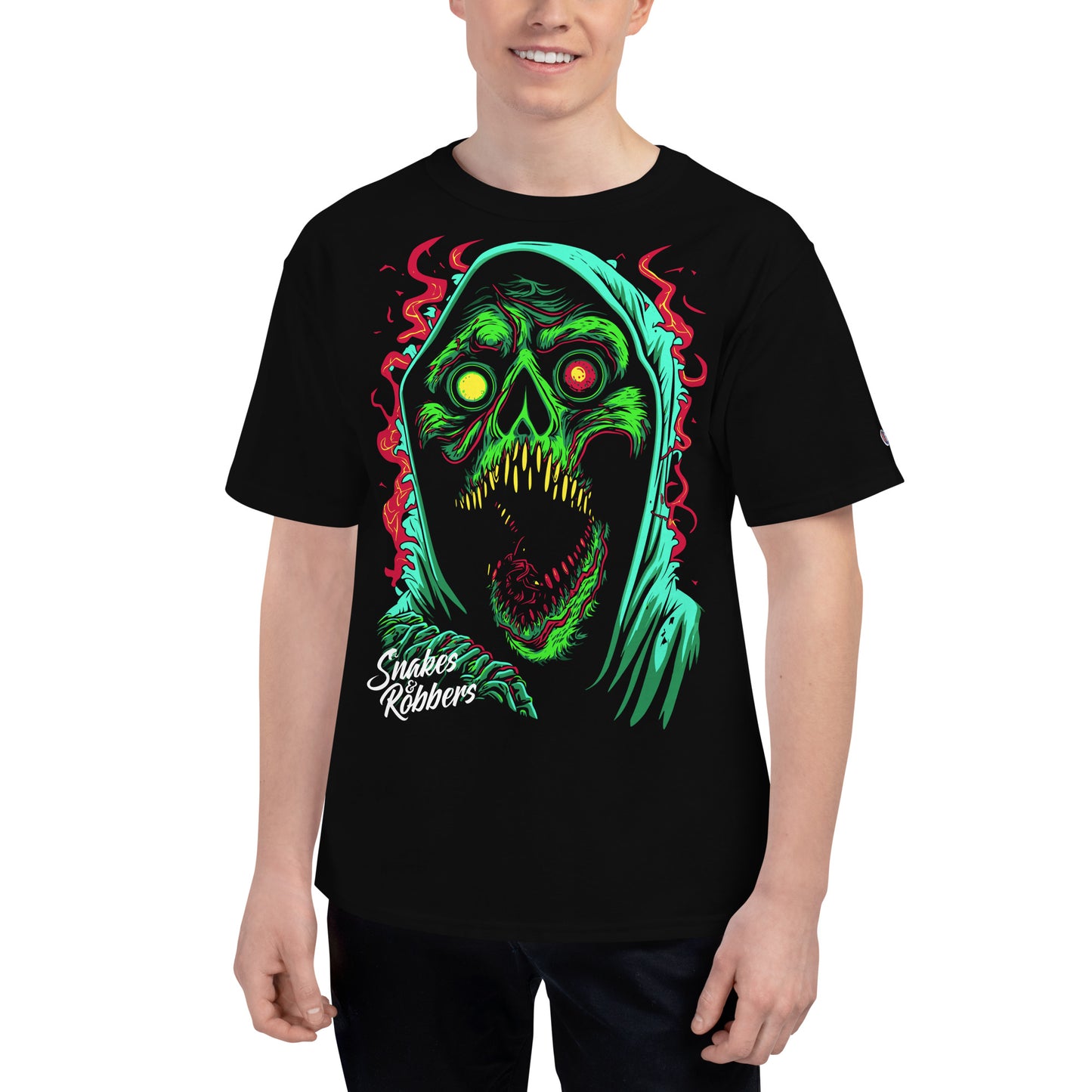 Psychedelic Grim Reaper Men's Champion Relaxed Fit T-shirt