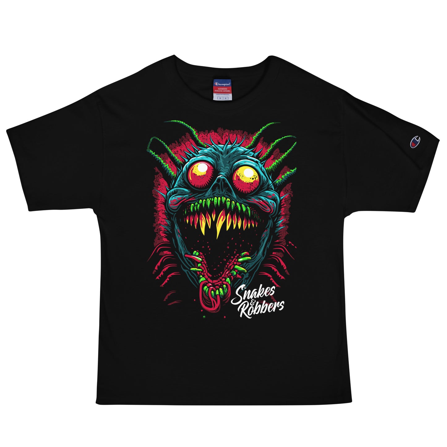 Psychedelic Monster Spider Men's Champion Relaxed Fit T-shirt