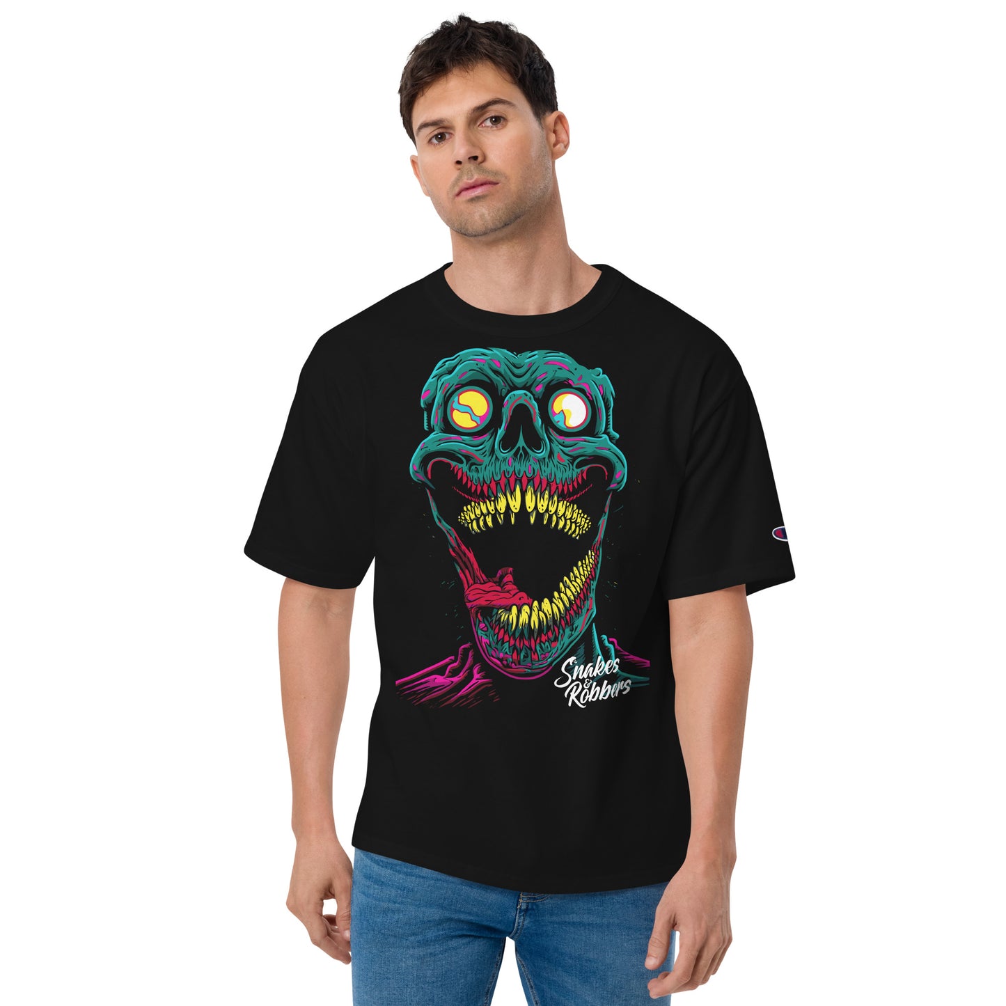 Psychedelic Skeleton Men's Champion Relaxed Fit T-shirt