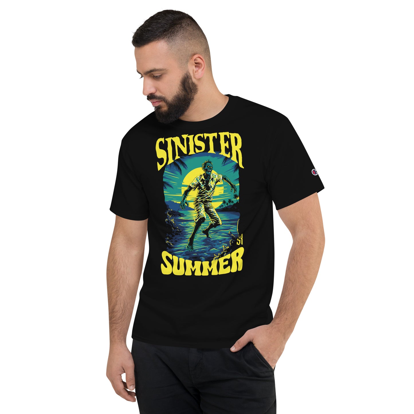 Sinister Summer Zombie Men's Champion Relaxed Fit T-shirt