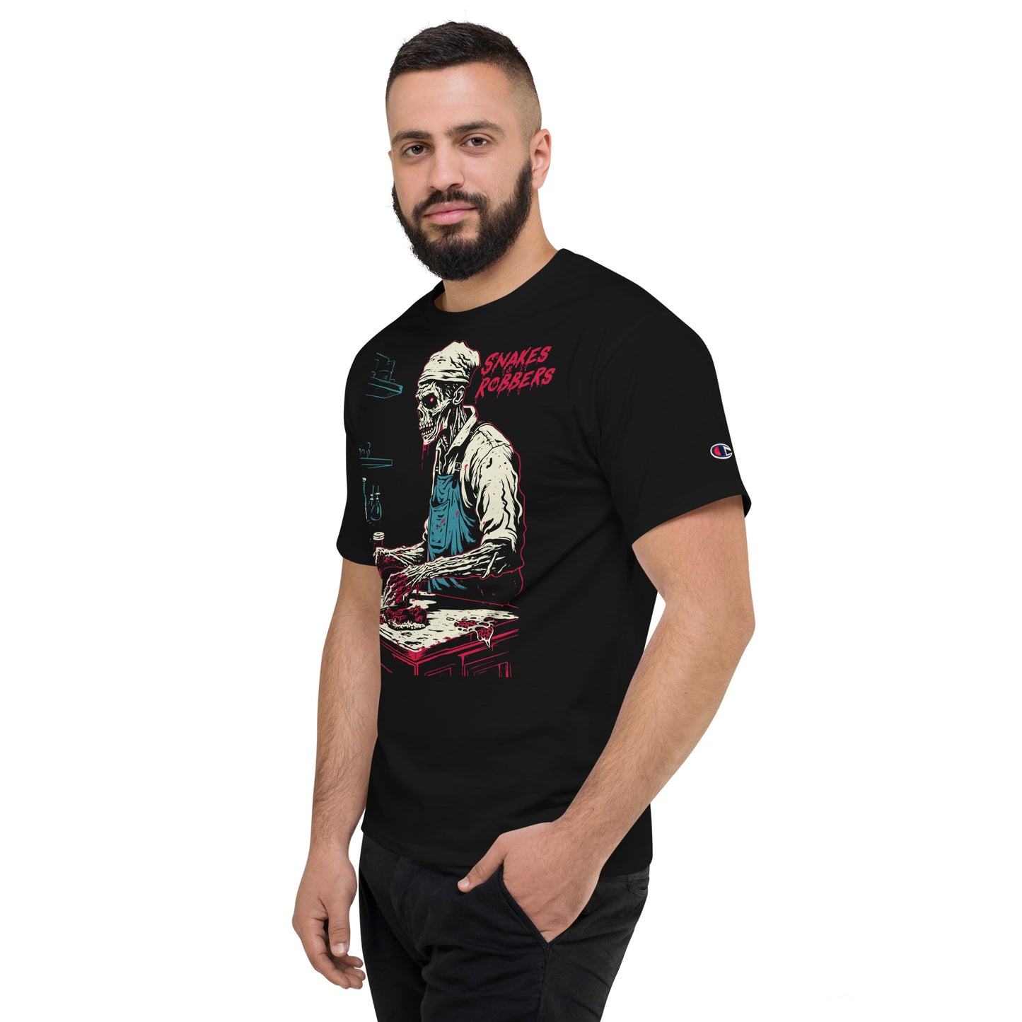 Butcher Shop Zombie Men's Champion Relaxed Fit T-shirt